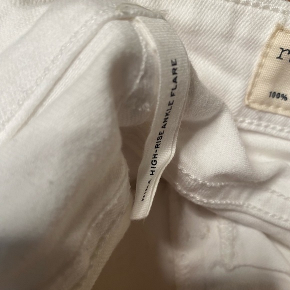 rag & bone Nina High Rise Ankle Flare Jeans Size 26 Summer White - Picture 10 of 10